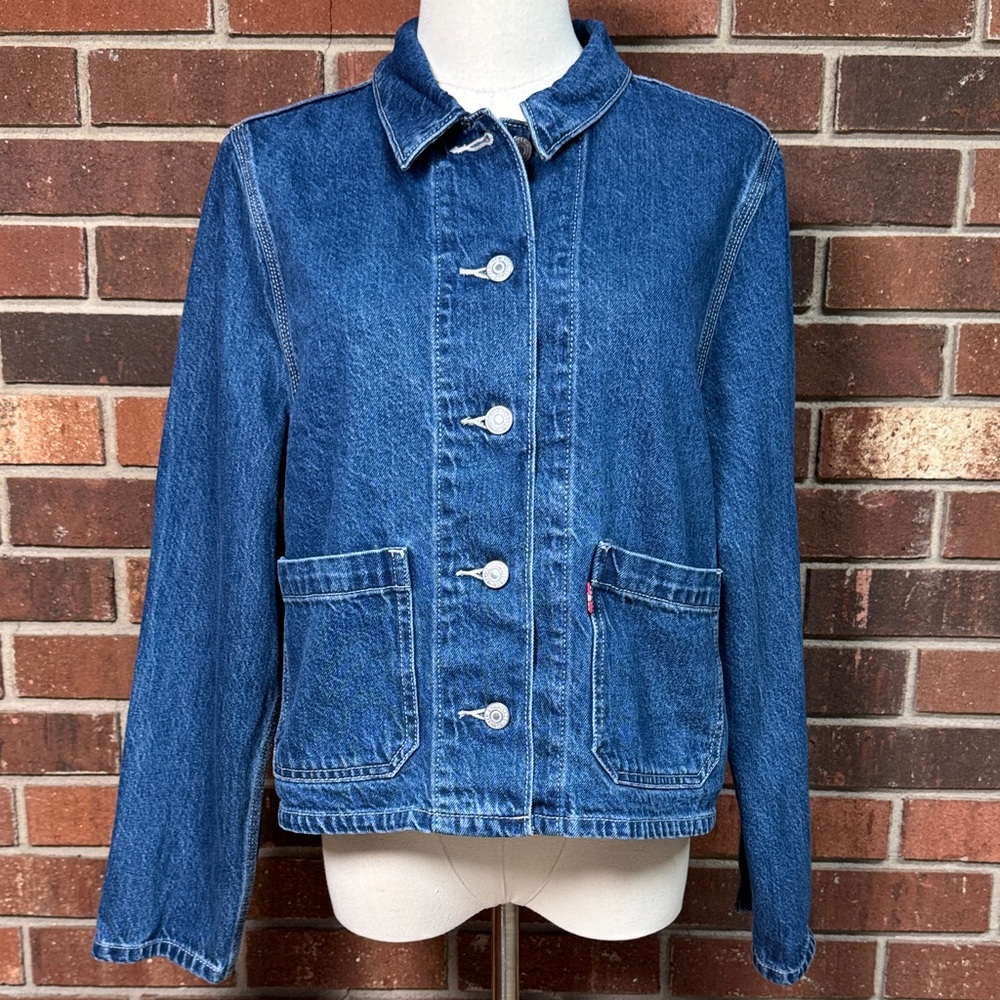 Levi’s Supreme Trucker 2 Blue Denim Jacket Size Medium